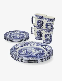 Blue Italian 12 Piece Set - Tallrikar|Spode