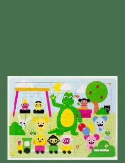 Bolibompa- Draken i lekparken, Pussel 48bitar - Träpussel|Teddykompaniet Discount