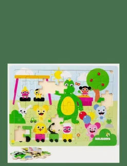 Bolibompa- Draken i lekparken, Pussel 48bitar - Träpussel|Teddykompaniet Discount