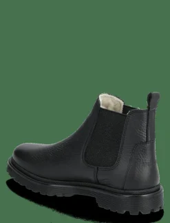 ANGULUS Booties - flat - with elastic - Vinterstövlar 1933/071 BLACK/BLACK GLITTER E Clearance