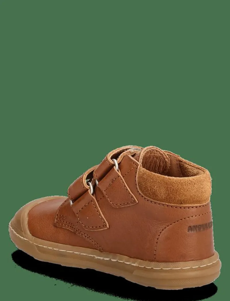 ANGULUS Booties - flat - with velcro - Stövlar & Kängor 1545/2219 COGNAC/COGNAC Clearance