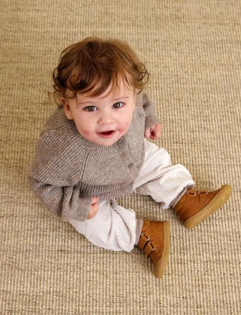 ANGULUS Booties - flat - with velcro - Stövlar & Kängor 1545/2219 COGNAC/COGNAC Clearance