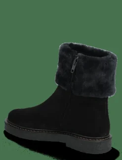 ANGULUS Boots - flat - Platta ankelboots 1163/2014 BLACK/BLACK LAMB WOO New