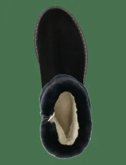 ANGULUS Boots - flat - Platta ankelboots 1163/2014 BLACK/BLACK LAMB WOO New