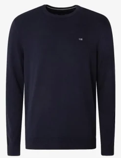 Lexington Clothing Bradley Cotton Crew Sweater - Rundhalsad DARK BLUE Clearance