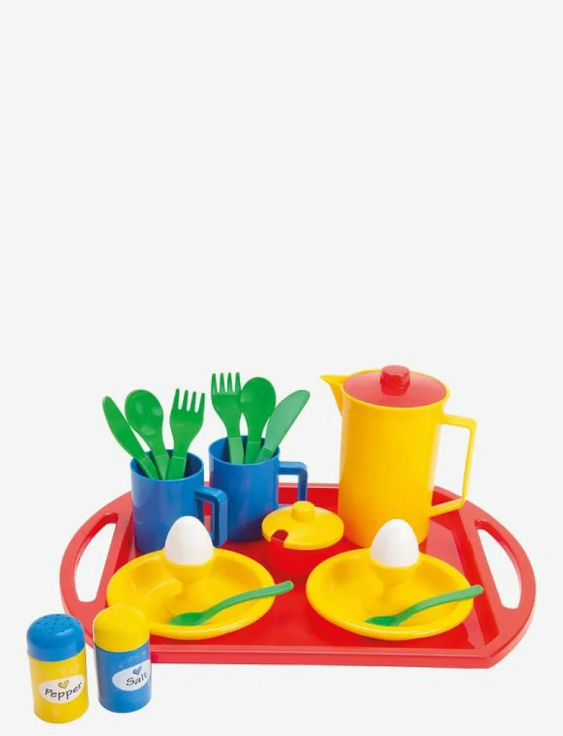 Dantoy BREAKFAST SET ON TRAY IN NET 23 PCS - Leksakskök & Tillbehör Hot