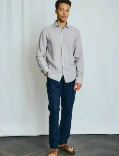 BS Ervis Regular Fit Chinos - Linnebyxor|Bruun & Stengade Sale