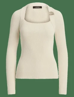 Buckle-Trim Rib-Knit Sweater - Långärmade toppar|Lauren Ralph Lauren Online