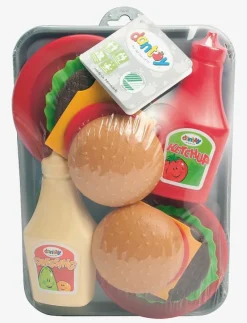 BURGER SET ON TRAY 17 PCS - Leksaksmat & Leksakstårtor|Dantoy Hot
