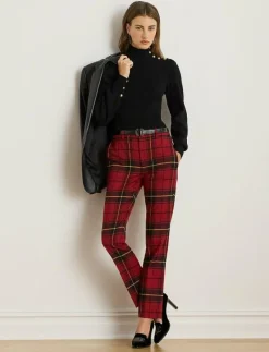 Lauren Ralph Lauren Button-Trim Mockneck Sweater - Polotröjor POLO BLACK Clearance