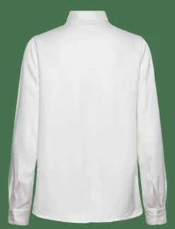 Lexington Clothing Candice Embroidered Satin Blouse - Långärmade OFFWHITE Sale