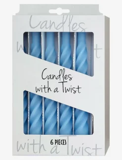 Kunstindustrien Candles with a Twist - Matt - Kronljus LIGHT BLUE Outlet