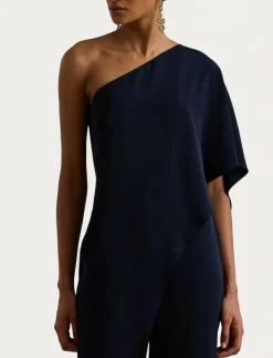 Cape Georgette One-Shoulder Jumpsuit - Jumpsuits|Lauren Ralph Lauren Discount