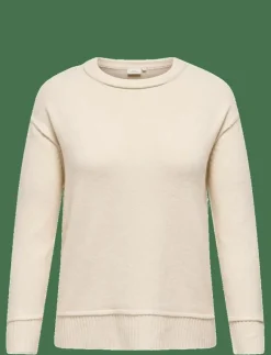 ONLY Carmakoma CARHAZEL LIFE LS DETAIL O-NECK BF KNT - Sweatshirts WHITECAP GRAY Clearance