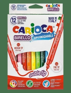 Carioca DUBBLA FIBERPENNOR - Färgpennor WHITE Hot