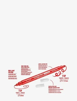 Carioca DUBBLA FIBERPENNOR - Färgpennor WHITE Hot