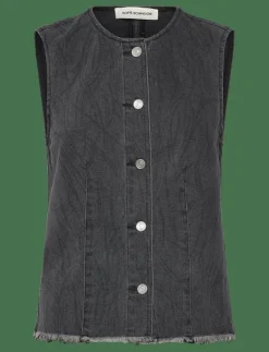 Sofie Schnoor CARLASW VEST - Jeansvästar WASHED BLACK Outlet