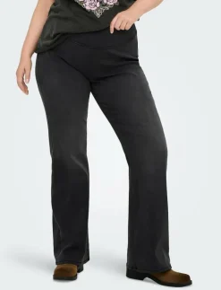 ONLY Carmakoma CARROYAL MID WAIST FLARED LEGGING NOOS - Utsvängda byxor WASHED BLACK Best