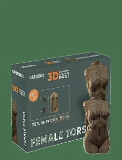 Cartonic 3D Pussel KVINNLIG TORSO - Träfigurer BROWN Clearance
