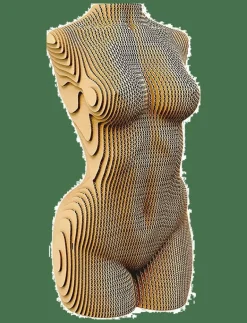 Cartonic 3D Pussel KVINNLIG TORSO - Träfigurer BROWN Clearance