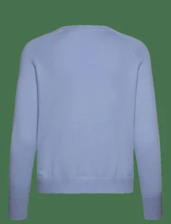 Lexington Clothing Cashmere Blend Raglan Sweater - Stickat LIGHT BLUE New