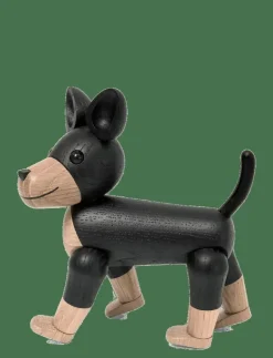 Novoform Charlie the dog - Träfigurer BLACK STAINED AND NATURAL New