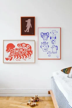 Chinese Dog, Red - 50x70 - Abstrakta|MADO