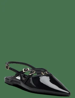 Steve Madden Cianna Sandal - Platta slingbacks BLACK PATENT Clearance
