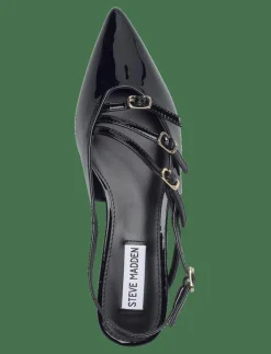 Steve Madden Cianna Sandal - Platta slingbacks BLACK PATENT Clearance