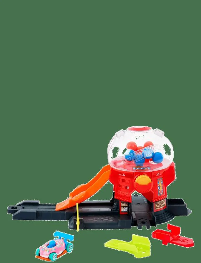 Hot Wheels City Downtown Candy Shop Playset & 1:64 Scale Die-Cast Toy Car, Speed Snap Track - Kulbana MULTI COLOR Discount