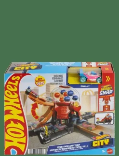 Hot Wheels City Downtown Candy Shop Playset & 1:64 Scale Die-Cast Toy Car, Speed Snap Track - Kulbana MULTI COLOR Discount