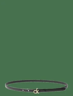 Calvin Klein CK BUCKLE SKINNY BELT 15MM - Skärp BLACK Hot