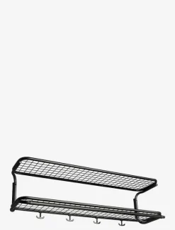 Essem Design Classic hatthylla - Krokar & hängare BLACK TEXTURED New