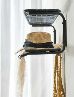 Essem Design Classic hatthylla - Krokar & hängare BLACK TEXTURED New