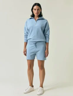 Lexington Clothing Classic Logo Jersey Shorts - Sweatshorts LIGHT BLUE MELANGE Clearance