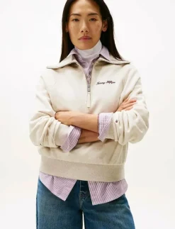 CLASSIC SCRIPT FLEECE HALF-ZIP - Sweatshirts|Tommy Hilfiger Sale