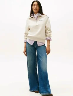 CLASSIC SCRIPT FLEECE HALF-ZIP - Sweatshirts|Tommy Hilfiger Sale