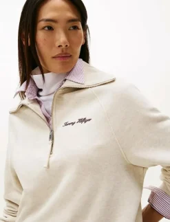CLASSIC SCRIPT FLEECE HALF-ZIP - Sweatshirts|Tommy Hilfiger Sale