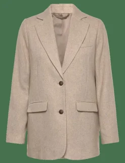 Classic Straight Fit Wool Blend Blazer - Enkelknäppta kavajer|Lexington Clothing Best