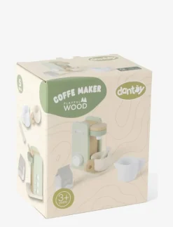 Dantoy COFFEE MACHINE WOOD IN GIFT BOX 5 PARTS - Leksakskök & Tillbehör MIXED COLOURS Outlet