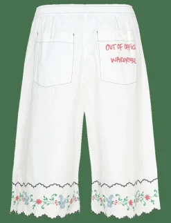 Stella Nova Coloured Embroidered Oversized Shor - Casual shorts OFF WHITE Clearance