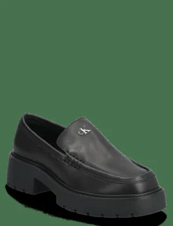 Calvin Klein COMBAT LOAFER HW LTH - Platta skor CK BLACK Hot