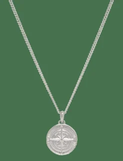 Compas - Necklace with medallion Steel - Halsband|Samie Clearance
