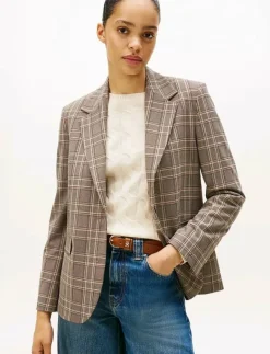 CORE CHECK REG STRAIGHT BLAZER - Enkelknäppta kavajer|Tommy Hilfiger Discount