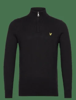 Cotton Merino Quarter Zip Jumper - Stickat|Lyle & Scott Clearance