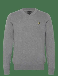 Cotton Merino V Neck Jumper - V-ringat|Lyle & Scott