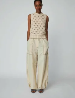 Stella Nova Cotton Stitch Vest - Stickade västar CREME Online