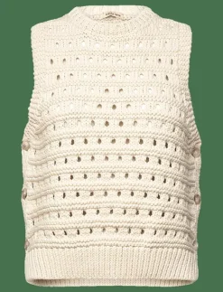 Stella Nova Cotton Stitch Vest - Stickade västar CREME Online