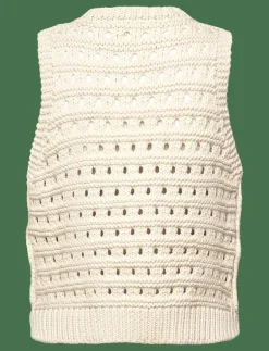 Stella Nova Cotton Stitch Vest - Stickade västar CREME Online