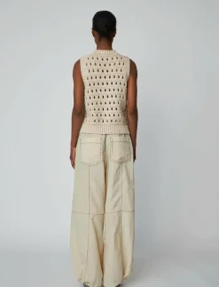 Stella Nova Cotton Stitch Vest - Stickade västar CREME Online